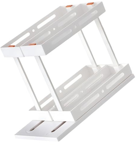 Gatuida Organisateur De Cuisine à Niveaux Avec Coulissant Pour Sous Évier Étagère De Rangement Pour Comptoir