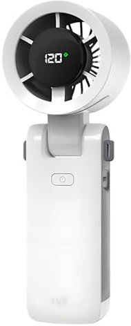 Generico Ventilatore Portatile,Ventilatore Ricaricabile USB | Autonomia Prolungata, Display Digitale e Leggero per Costruzioni Casa Palestra Studio Viaggi