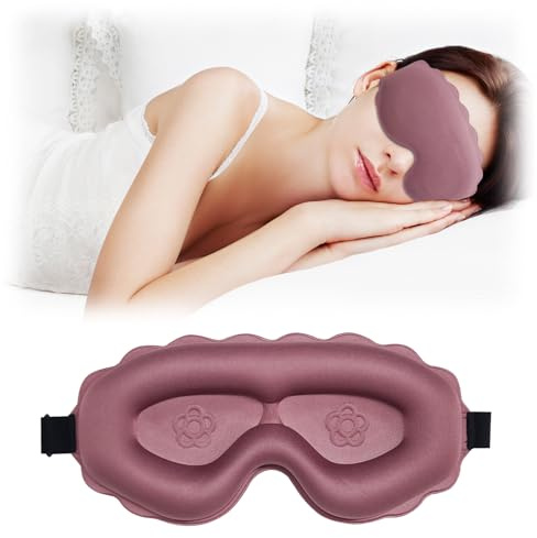BOBOPACK Schlafmaske, 3D Lichtschutz Sleeping Mask, Atmungsaktiv und Ohne Druck auf die Augen, Schlafbrille per il Sonno, Viaggi, Pisolino, Meditazion