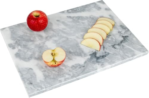 Large Size, 45 X 30 X 2 CM, Multipurpose Marble Pastry Cutting Board with Non-Slip Feet for Stability and Scratch Protection for Countertop, Easy to Clean, Trivet
