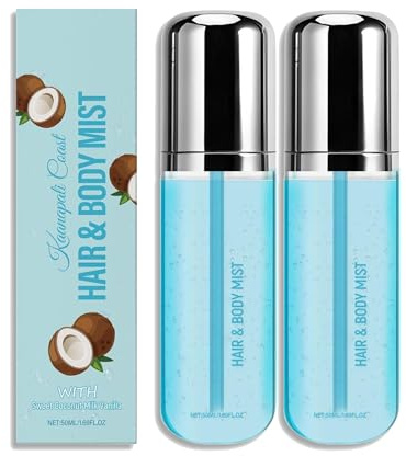 Süßem Kokosmilch Vanille Haar Und Körperduftspray Für Frauen, Haar Und Hautduft, Haar Und Körperspray Für Frauen Und Männer, Lang Anhaltendes Parfümspray, Pflegende Haar Und Hautpflege (2 Stück)