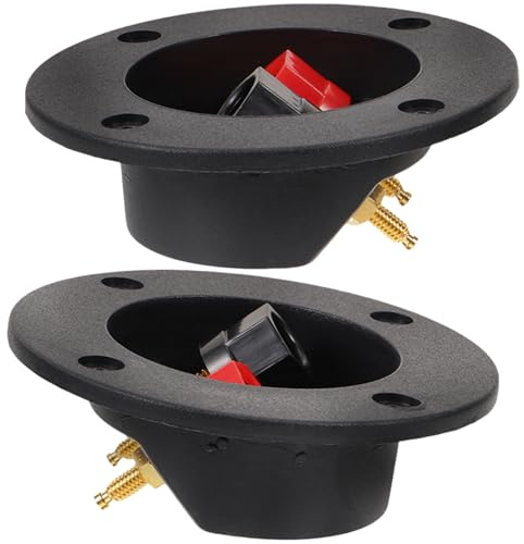 DECORNIJIA 2 pezzi Connettori Speaker in Rame Placcati Terminali Box per Casse Acustiche con Morsettiera Audio per Collegamento Stabile e Resistente Corrosione