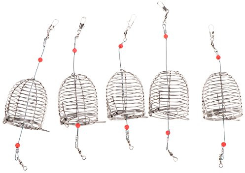 GRIRIW 5 Bait Keeper Fishing Bait Cage Sea Fishing Tackle Feeder Trap Fish Gabbie per da Cesto per da Cesto per da