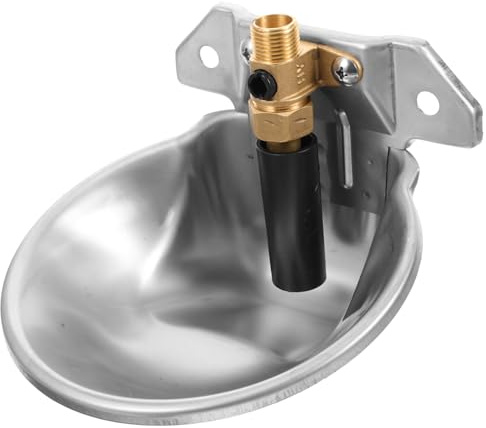 Gadpiparty Abreuvoir Automatique Grosse Capacité Distributeur D'eau en Acier Inoxydable Surface Lisse et Bords Arrondis Professionnel pour Vaches pour Ferme et Bétail