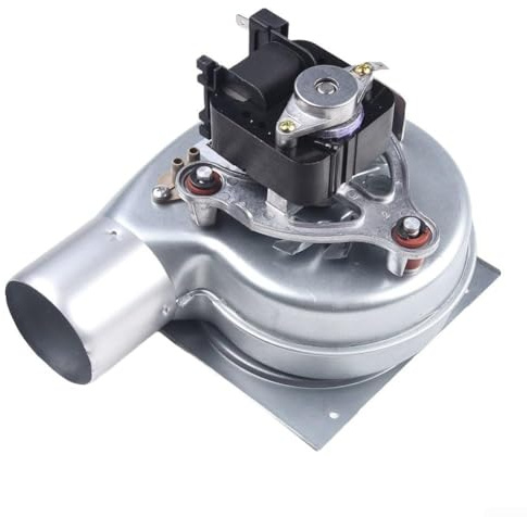 MoSundi Ventilateur de cheminée 35 W avec fer résistant aux hautes températures, moteur sans balais à faible bruit, 220 V pour poêles et cheminées, argenté