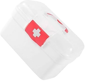 Zambuph Estuche médico de gran capacidad, a prueba de polvo, contenedor primeros auxilios con hebilla a presión, caja portátil primeros auxilios para viajes.