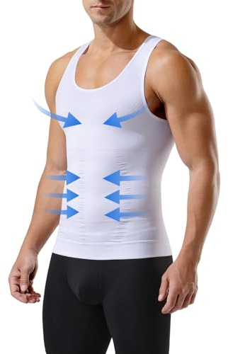 Casey Kevin Firm Compression Undershirts for Men Body Shaper Slimming Vest