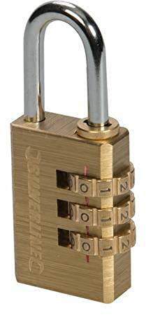 Silverline 744867 Zahlen-Vorhängeschloss aus Messing 3-stellige Kombination