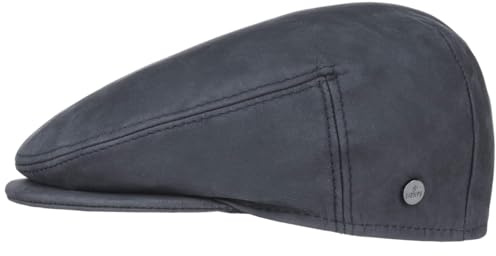 LIERYS Lederflatcap Schirmmütze Used Look Waxed Made in Italy Damen und Herren Sommer Winter