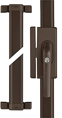 ABUS Fenster-Zusatzsicherung FOS650 AL0145 - Stangenschloss mit Druckzylinder, gleichschließend - ABUS-Sicherheitslevel 10 - 73011 - Braun