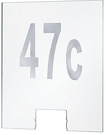 Paulmann 79674 Outdoor House Numero Civico Plastica 796.74 Lampade Per Esterni di Civico, Plastica, Trasparente, 24 x 0, 4 x 20 cm