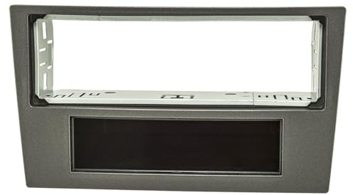 tomzz Audio 2439-162 Radioblende Metallschacht kompatibel mit Opel Corsa D Astra H Zafira B Charcoal schwarz metallic