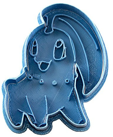 Cuticuter Chikorita Pokémon Cortador de Galletas, Plástico, Azul, 8x7x1.5 cm