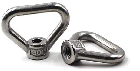 Flomore M16 Hebeöse Mutter Ring Dreieck Form Gewinde Augenmutter 2 Stück