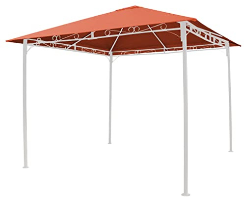 GRASEKAMP Qualität seit 1972 Universal Ersatzdach 293 x 293 cm Polyester Terra mit UV Schutz, wasserabweisend