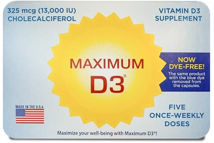 Maximum D3 13,000 IU, 5 Capsules Total (5-Week Supply)