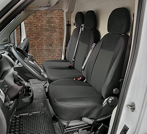 KegelBlazusiak Sitzbezüge passgenau Schonbezüge Roco geeinget für FIAT Ducato ab 2006 und ab 2020 Erste Reihe 3-Sitzer + Gummimatten