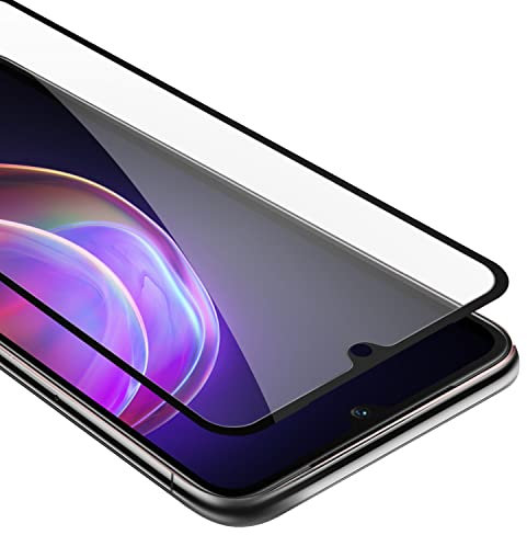 cadorabo Tempered Glass Full cover compatible with Vivo V21 4G / 5G in TRANSPARENT with BLACK - Screen Protection 3D Touch compatible with 9H Hardness - Bulletproof Display Saver