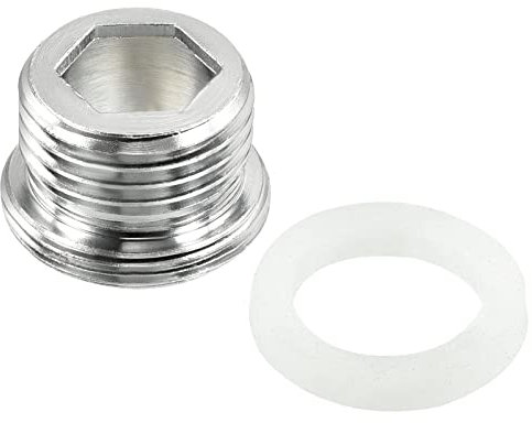 PATIKIL M24*1.0 Mâle à G1/2 Mâle Filetage Robinet Adaptateur, 2 Paquet Chromé Aérateur Droit Connecteur pour Jardin Tuyau Eau Filtre Tube, Argent