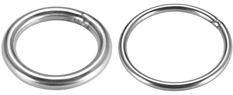 QUARKZMAN 4 Stück geschweißter runder Ring Werkzeugring 60mm 80mm AD 201 Edelstahl O-Ringe