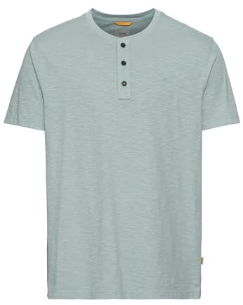 camel active Herren Henley-Shirt aus zertifiziertem Organic Cotton Grün, Menswear-S