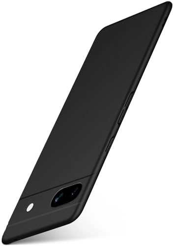 moex für Google Pixel 7a Hülle Ultra Dünn, Schutzhülle mit erhöhtem Kameraschutz, Slim Cover Hardcase Backcover, Dünnste Handyhülle Minimalistisch Alpha Case, Matt Schwarz