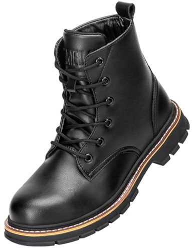 PAMEILA Steel Toe Boots for Women Men, Waterproof Lightweight Safety Work Boots Durability Composite toe Construction Shoes with 6