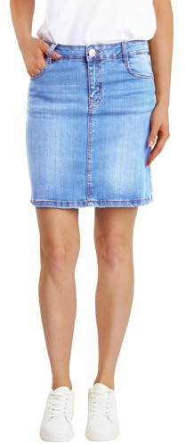 Fraternel Jupe Jeans Femme Court Bleu Clair XXL