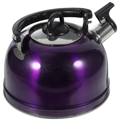 Bollitore per tè in acciaio inossidabile Teiera a fischio Bollitore per caffè da campeggio Bollitore rapido Pentola per acqua calda Bollitore a fondo piatto Fornello Bollitore a induzione per cucin