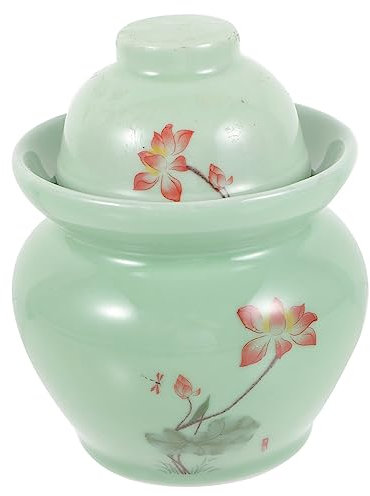 PHENOFICE Keramik-einmachglas Mit Deckel Für Aufbewahrung Glatte Oberfläche Geeignet Für Honig Getreide Und Eingelegtes Gemüse Chinesisches Design Für Küche Und Lagerung