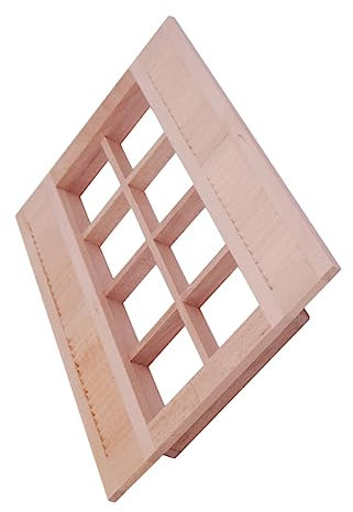 JEWEDECO 1Stk 8 Jalousien Zubehör für Spielhäuser Puppenstubenfenster im Maßstab 1 12 Innentüren puppenstubenzubehör holzjalousie Mini-Holzverschluss Mini-Verschlussornament Khaki