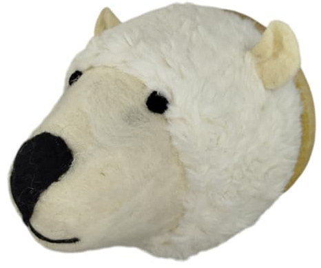 woolimals Eisbär Erwin Trophäe aus Wolle