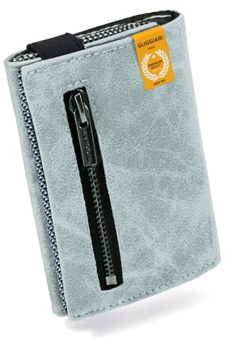 GUGGIARI® Slim Wallet/Geldbörse Herren Klein, Münzfach, Premium Leder, RFID