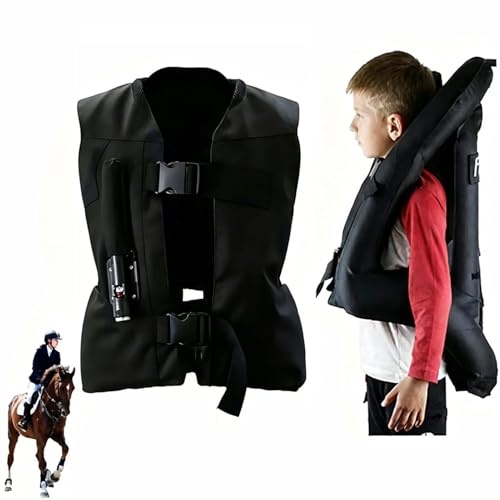 Heerben Gilet Airbag D'Équitation Adultes, Équipement D'Entraînement De Moto Équestre Réglable pour 4 Saison
