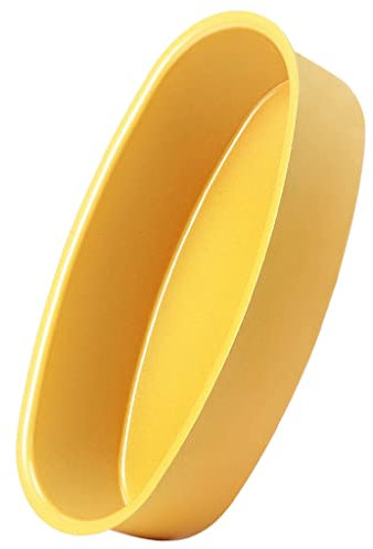 CHFYIJYHM Molde antiadherente de cerámica esmaltada para tartas de queso, molde para horno especial dorado para hornear queso ovalado