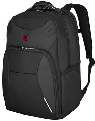 WENGER Cosmic Borsa PC a Tracolla, Notebook 16”, Tasca per Tablet, Cartella, Organizer, 17 l, Ufficio Lavoro Università, Nero, 653497
