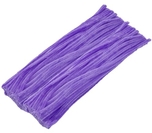 120 Stück Pfeifenreiniger Lila,Chenilledraht Pfeifenputzer Purple,Pfeifenreiniger Blumen Set,Basteln Pfeifenputzer,Pipe Cleaner Basteln für DIY Handwerksprojekte