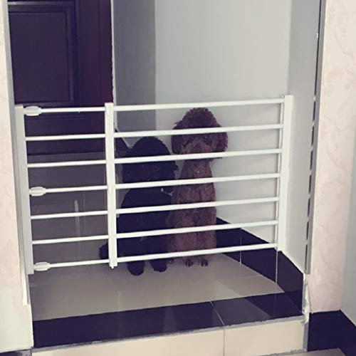 Verstellbares Haustiergitter für Treppen und Balkone, Sicherheitszaun für den Innenbereich, 35 cm hoch, 75–120 cm und 56–80 cm Länge, Isolationstür für Hunde und Katzen, einfache Installation