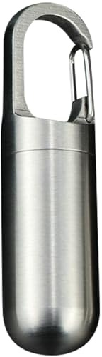 Wasserdichte Pillendose aus Edelstahl für Camping und Wandern – tragbarer, versiegelter Medikamenten-Aufbewahrungsbehälter mit Clip – staubdichter Outdoor-Organizer
