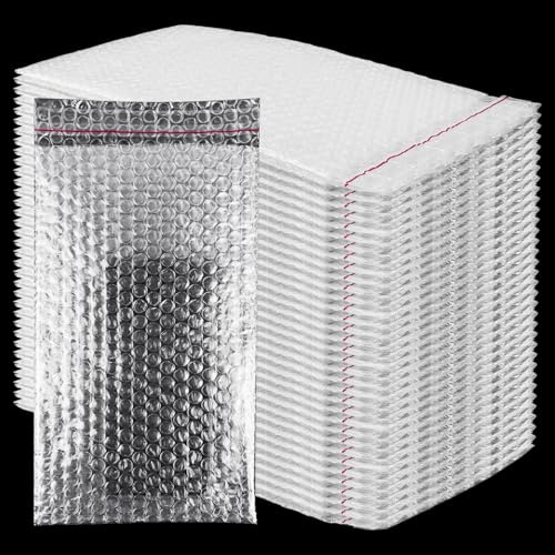 CYEER 100 sobres acolchados de 15 x 25 cm, bolsas acolchadas autoadhesivas con tiras adhesivas, sobres acolchados resistentes a los golpes para envío y embalaje, bolsas protectoras transparentes para