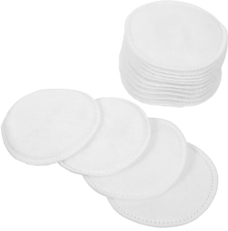 VICASKY 200 Stück Waschbare Make Up Wattepads aus Baumwolle Dreilagig Runde Abschminkpads zum Entfernen von Make Up und Gesichtspflege