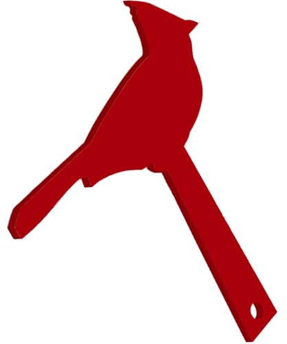 Mikikit Panneau de Boîte aux Lettres en Acrylique D’oiseau, Piquet Décoratif Rouge pour Jardin et Pelouse, Accessoire Extérieur Résistant pour Boîte aux Lettres D’entrée, Décoration
