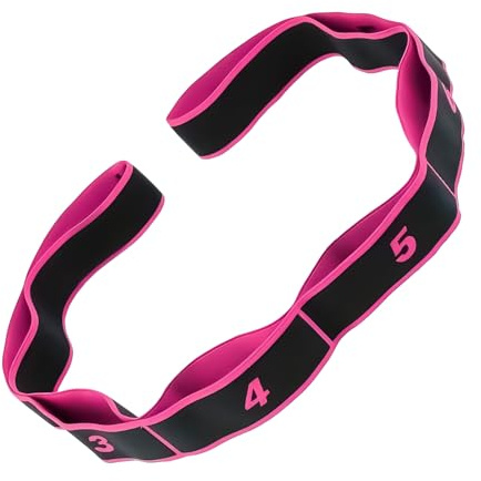 Workout Bands - 8 Section Stretching Equipment | Nylon Spandex Pull Up Fitness Bands for Muscle Strength Training, Pilates, Full Body Exercise, Home Gym Workout Gear for Women Men