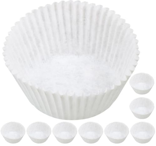 SEWACC 500 Mini Moules à Muffins en Papier Sulfurisé Blanc, Résistants Graisse, Sains et Fiables pour Muffins et Biscuits, pour Pâtisseries et Shower