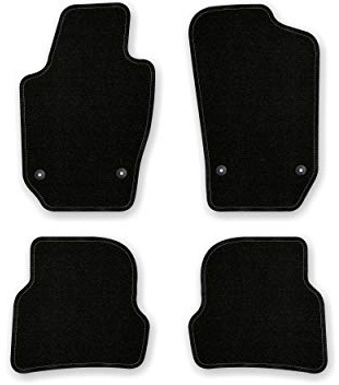 Autofußmatte Basic (OAS) schwarz für Seat Ibiza 6J Baujahr ab 2012 (auch Typ 6P ab 2015) bis 2017 3-TRG. / 5-TRG. Und Kombi | mit Befestigungen in den vorderen Matten