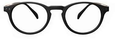 IZIPIZI Lesebrille 'LetmeSee #A Black Soft +2.50' (LMSAC01_25) - Unisex-Erwachsene, Schwarz, +2.5 diopters