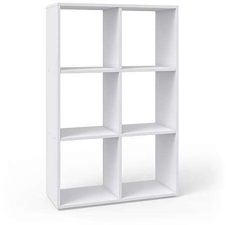 Vicco Raumteiler Karree, Weiß, 72 x 107.8 cm, geeignet zur Aufbewahrung und Trennung von Wohnbereichen