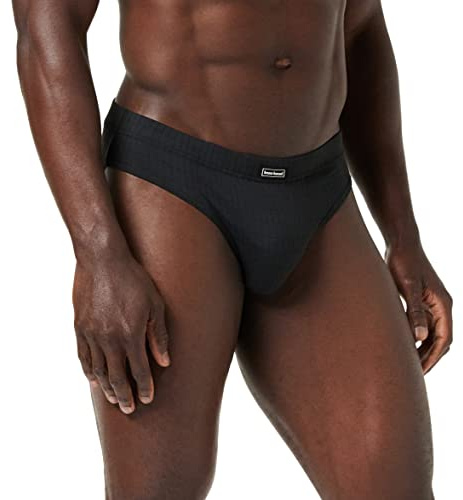 Bruno Banani Herren Sportslip Check Line 2.0 Slip, per Pack Schwarz (Schwarz Karo 125), Large (Herstellergröße: L)