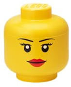 Room Copenhagen-Mini-Cabeza de Almacenamiento Lego, Niño, Color niña, (40331725)
