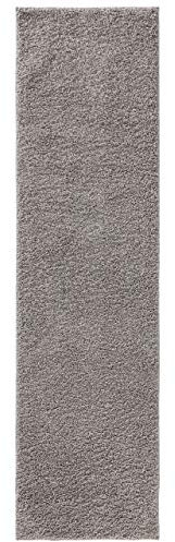 benuta Basic Hochflorteppich Soho - hellgrau 80x300 cm - Kuschelig Weicher Teppich im Minimalistischen Look - Pflegeleicht - Fußbodenheizung Geeignet